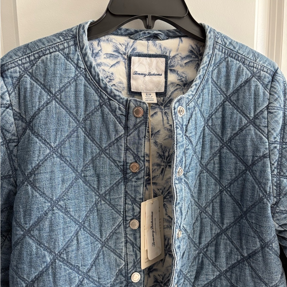 Tommy Bahama Blue Quilted Jacket - Picture 3 of 9